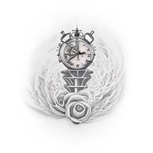 Time machine tattoo design idea