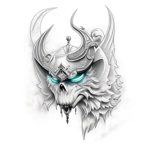 hooded Odin tattoo design idea