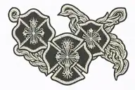 sergeant rank patch firefighter Maltese cross spartan tattoo design idea