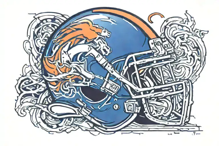 Denver broncos tattoo design idea