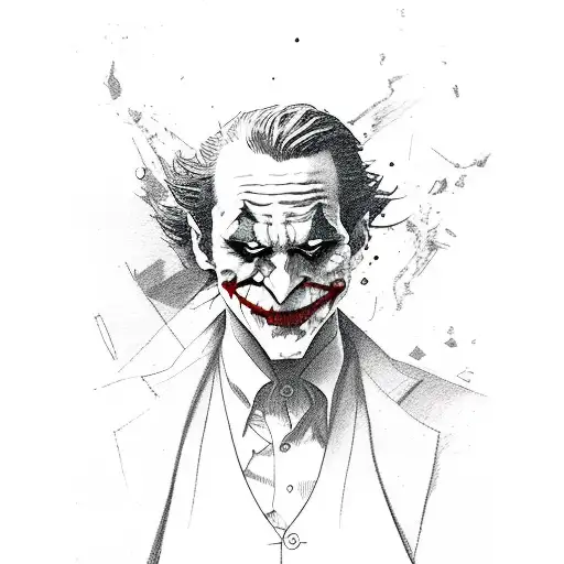 joker card tattoo design idea