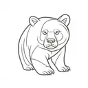 bear cub  tattoo design idea