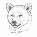 bear cub  tattoo design idea