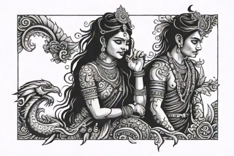 aniket and sakshi tattoo design idea