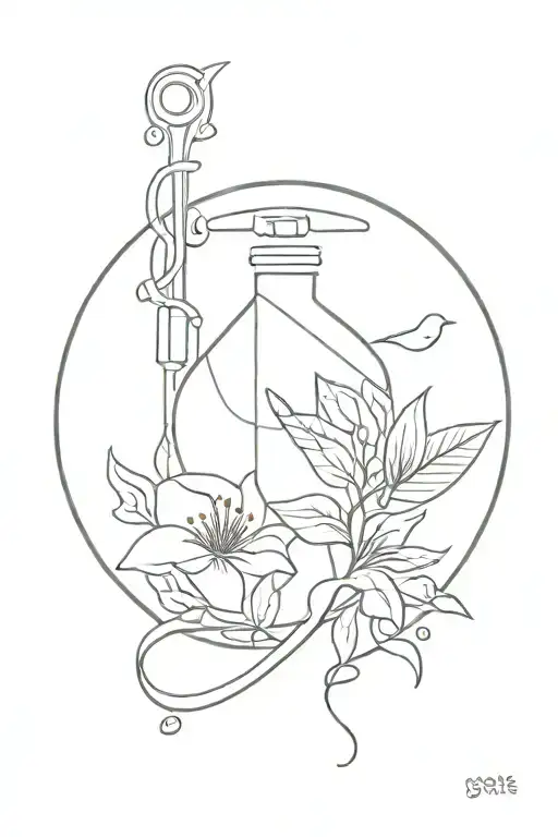 minimalist nursing and healthcare tattoo design idea