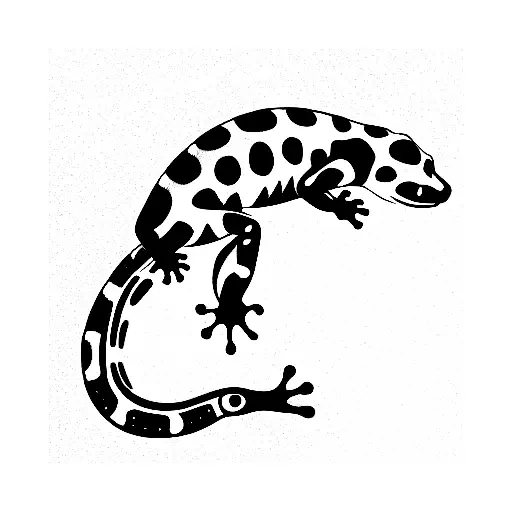 gecko leopardo tattoo design idea