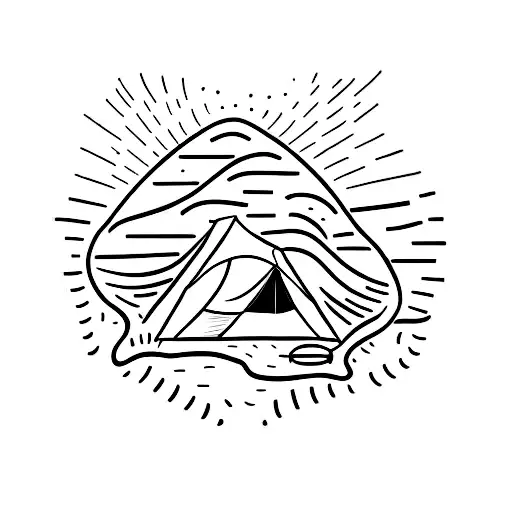camping tattoo design idea