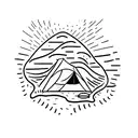 camping tattoo design idea