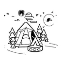 camping tattoo design idea