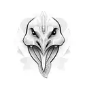 throat blackwork tribal style tattoo design idea