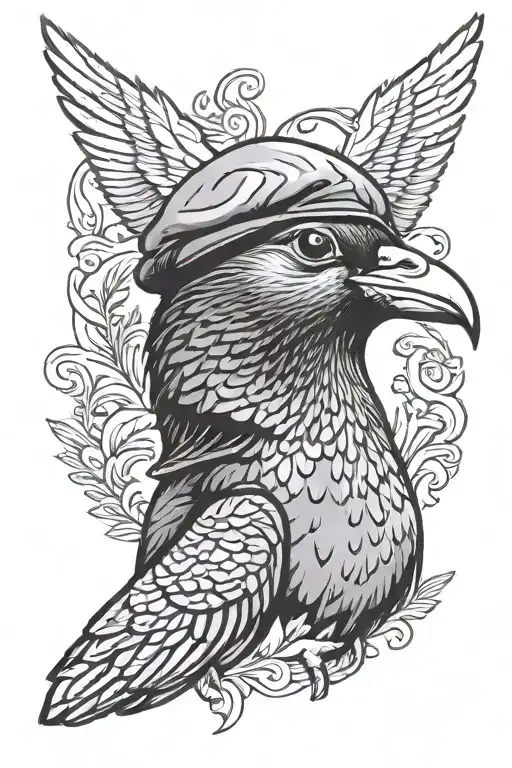 Flat cap tattoo online