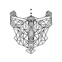 A geometric design combining the symbols of Taurus and Scorpio zodiac sign tattoo design idea