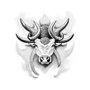 black bull from black clover tattoo design idea