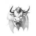 black bull from black clover tattoo design idea