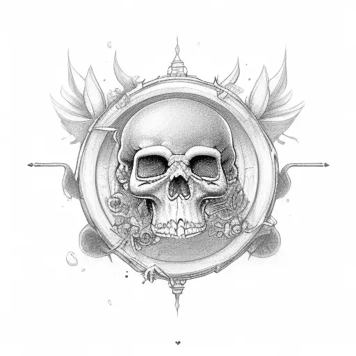 La Petit Mort drawn in cursive tattoo design idea