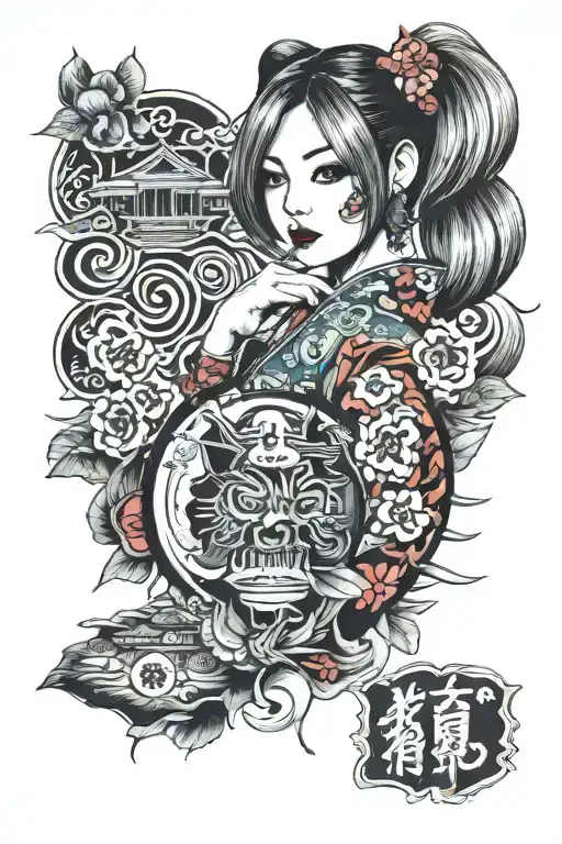 money bmw girls real estate tattoo design idea