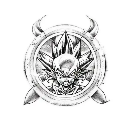 dragon ball z tattoo design idea