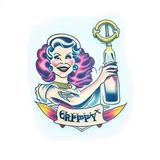 rip granny  tattoo design idea