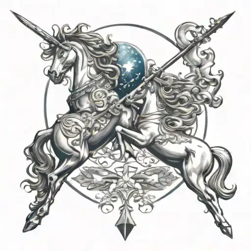 Sagittarius And Gemini tattoo design idea