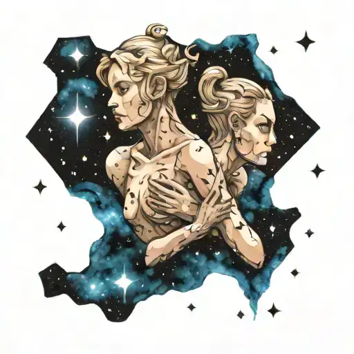 Star constellation - Gemini tattoo design idea