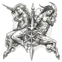 Sagittarius And Gemini tattoo design idea