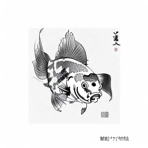Japanese koi carp tattoo design idea