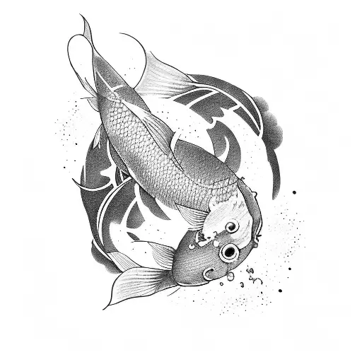 Japanese koi carp tattoo design idea