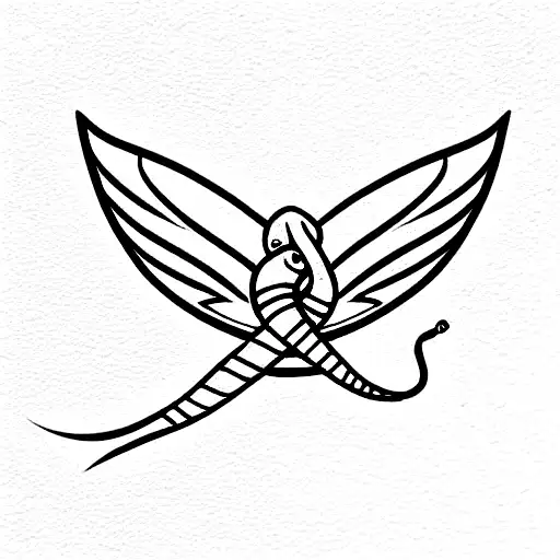 golden snitch with snake tattoo design idea