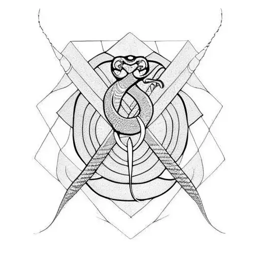 golden snitch with snake tattoo design idea