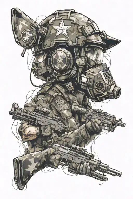 Tattoo inspired by the special troops of the São Paulo police tattoo design idea