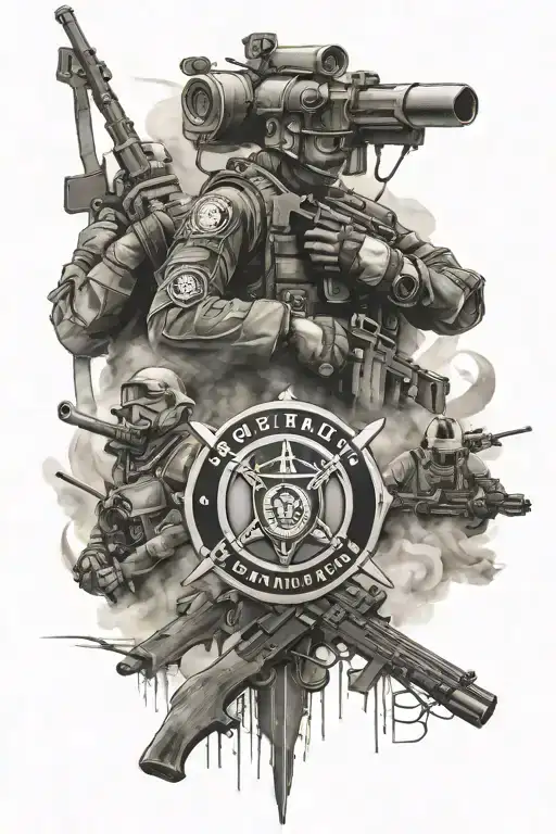 Tattoo inspired by the special troops of the São Paulo police, gate, coe, rota, baep and firefighters of the state of São Paulo tattoo design idea