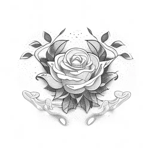 greenery to surround nipple and go under breast tattoo design idea