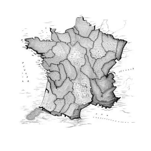 old world map tattoo design idea