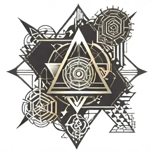 Shubhrajit name tattoo in illuminati & mysterious style. tattoo design idea