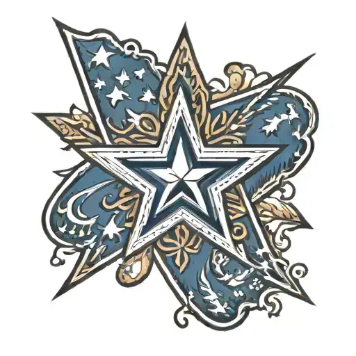 Dallas cowboys star   tattoo design idea