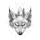 wolf warrior Phoenix nature tattoo design idea