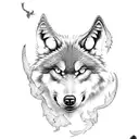 wolf warrior Phoenix nature tattoo design idea