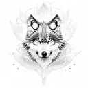 wolf warrior phoenix nature tattoo design idea
