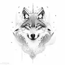 wolf warrior Phoenix nature tattoo design idea