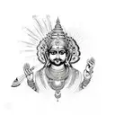 lord murugan with peacock and vel  tattoo design idea
