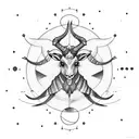 Capricorn Constellation tattoo design idea
