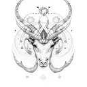 Capricorn Constellation tattoo design idea