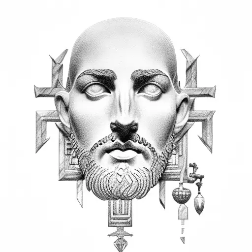 greek statue tattoo design idea