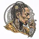 travis scott tattoo design idea
