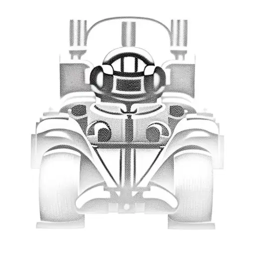 lego racing car with minifigure driver tattoo design idea