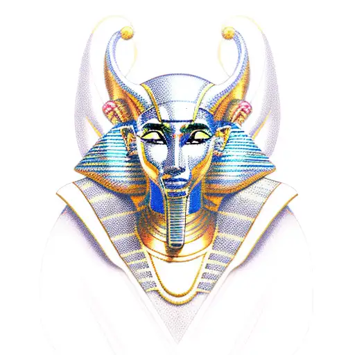 Pharaoh tattoo design idea