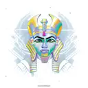 Pharaoh tattoo design idea