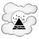 cloud and rain in outer space tattoo design idea