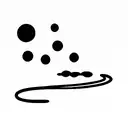 cloud and rain in outer space tattoo design idea