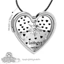 A trail of stars leading to a heart-shaped locket with 'daughter' engraved on it tattoo design idea